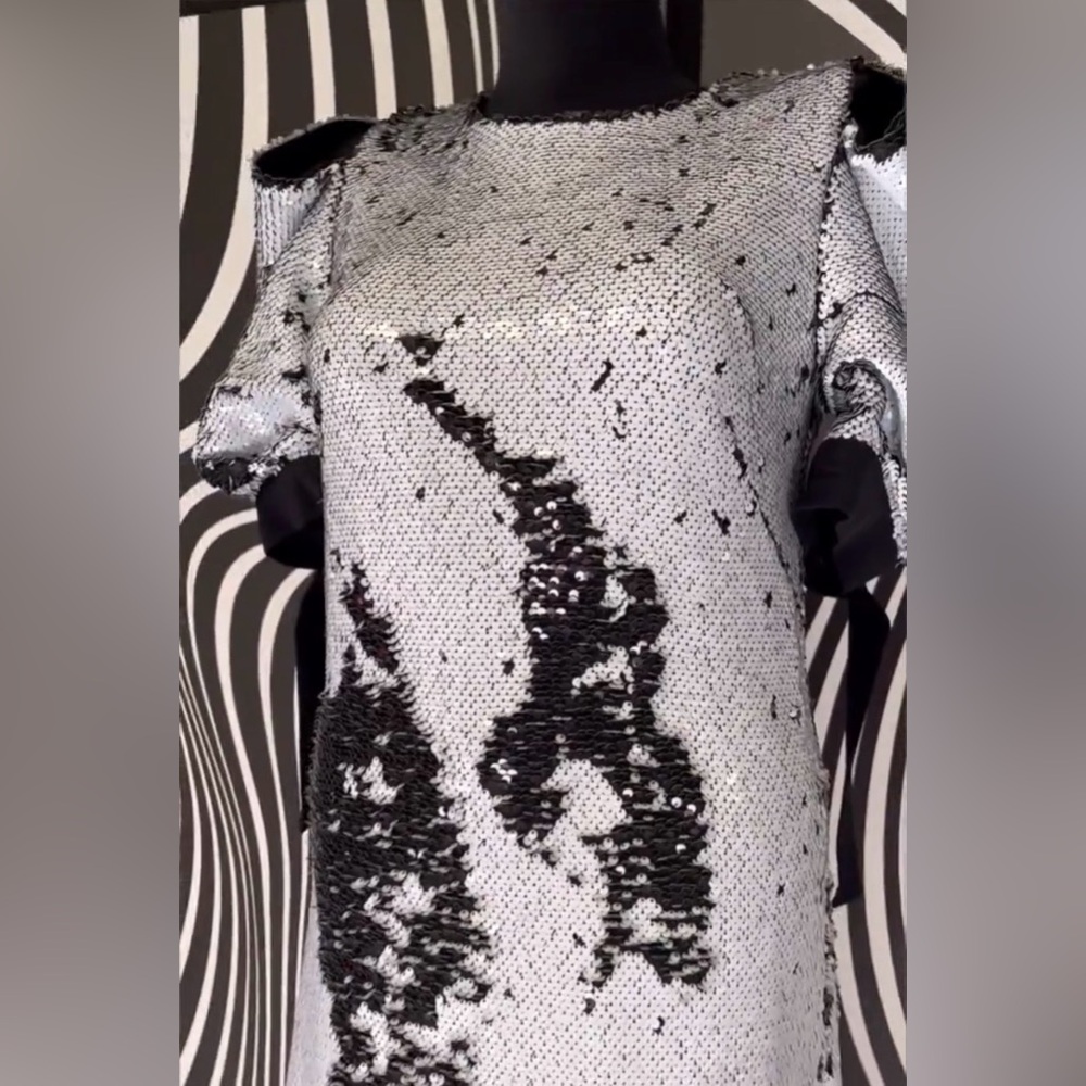 NEW Julia Allert $665 Reversible Black and White Women's Dress size Small - Picture 9 of 13